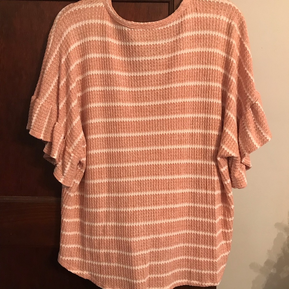 Pink striped blouse - Picture 3 of 4